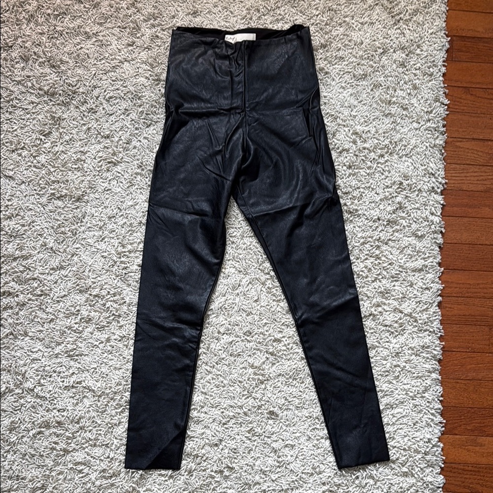 Vintage Havana Black Leather Leggings